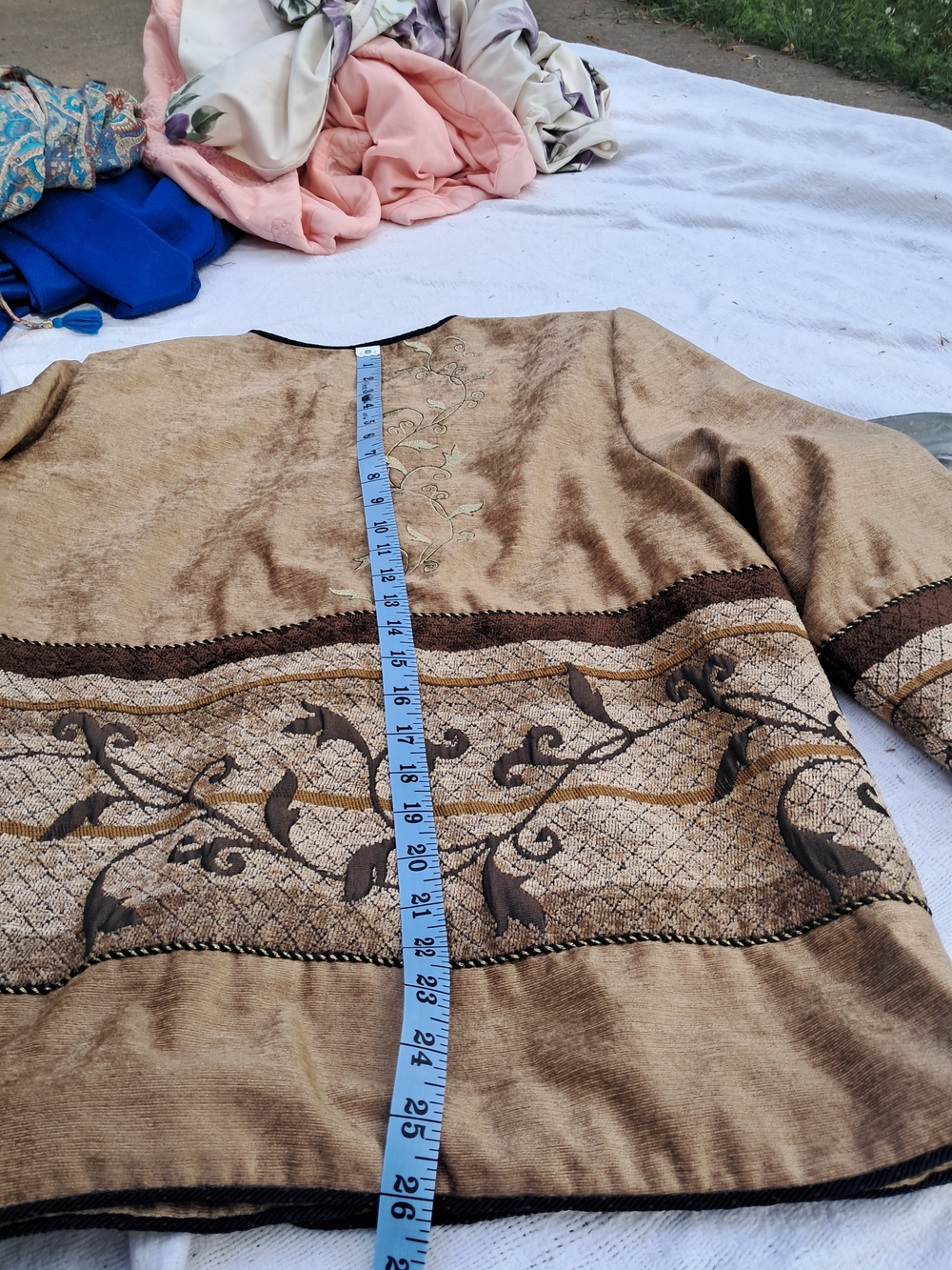 Brown Embroidered Toggle-Front Jacket - Picture 11 of 12